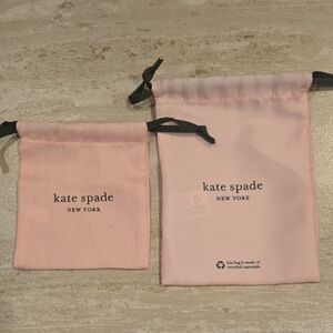 Set of Two Kate Spade New York Pink Drawstring Jewelry Dust Bags